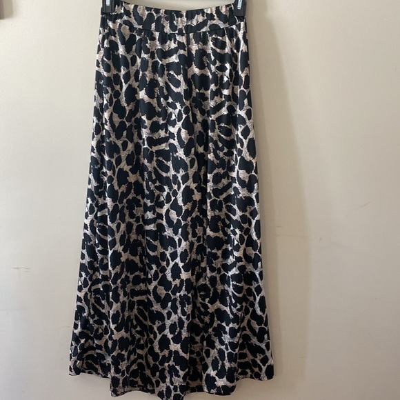 European designer women’s leopard print elastic high waist wide pants sz S/M - Picture 8 of 17